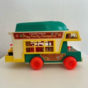 Vintage 70's Fisher-Price Little People #994 Play Family CAMPER 100% complete